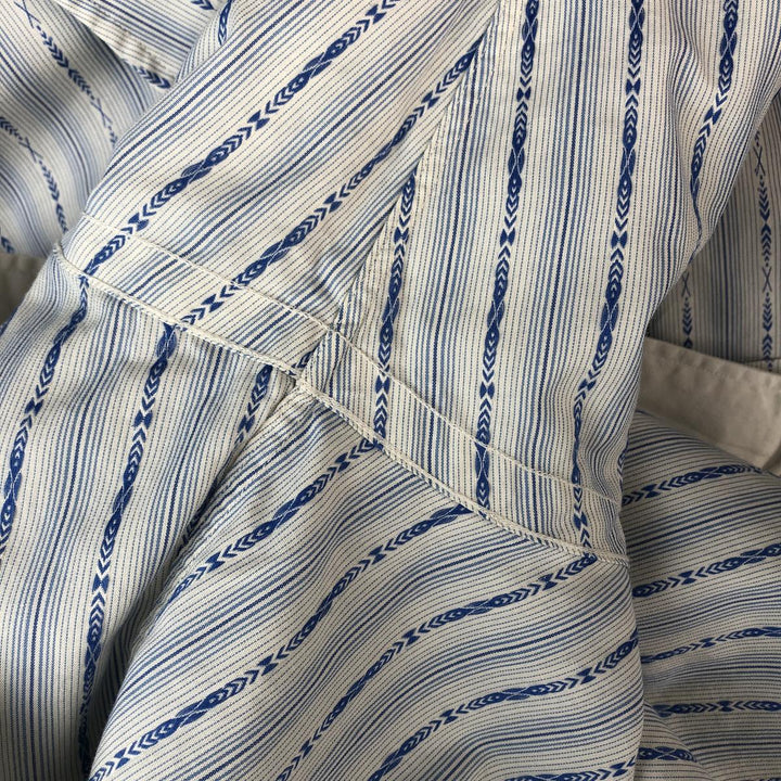 Ralph Lauren Merrin long-sleeved cotton striped shirt, men's XXL cotton white type Vintage Second Hand