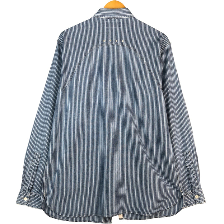 Ralph Lauren POLO by Ralph Lauren Long Sleeve Striped Shirt Men's Size L unclear Indigo Vintage Second Hand