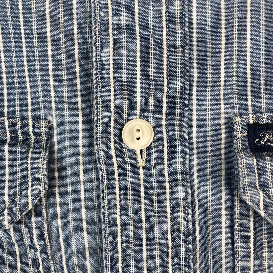 Ralph Lauren POLO by Ralph Lauren Long Sleeve Striped Shirt Men's Size L unclear Indigo Vintage Second Hand