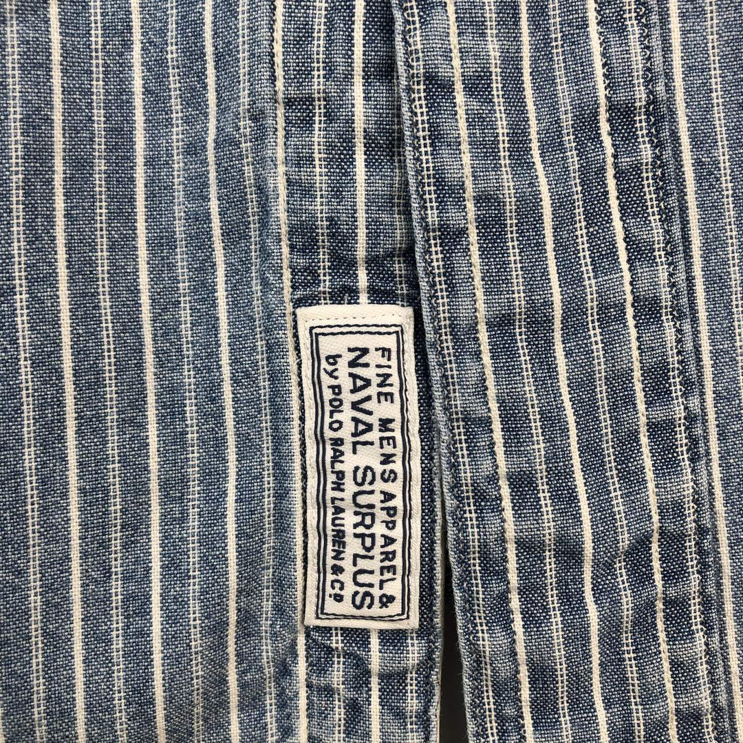 Ralph Lauren POLO by Ralph Lauren Long Sleeve Striped Shirt Men's Size L unclear Indigo Vintage Second Hand