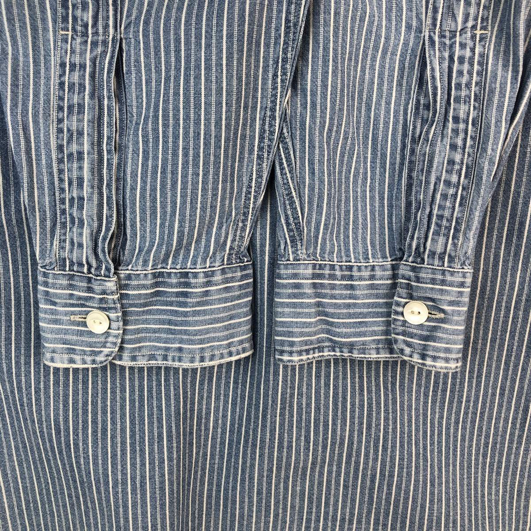 Ralph Lauren POLO by Ralph Lauren Long Sleeve Striped Shirt Men's Size L unclear Indigo Vintage Second Hand