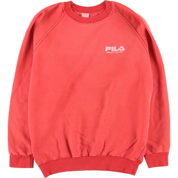 FILA logo sweatshirt, women's size M unclear red type Vintage Second Hand