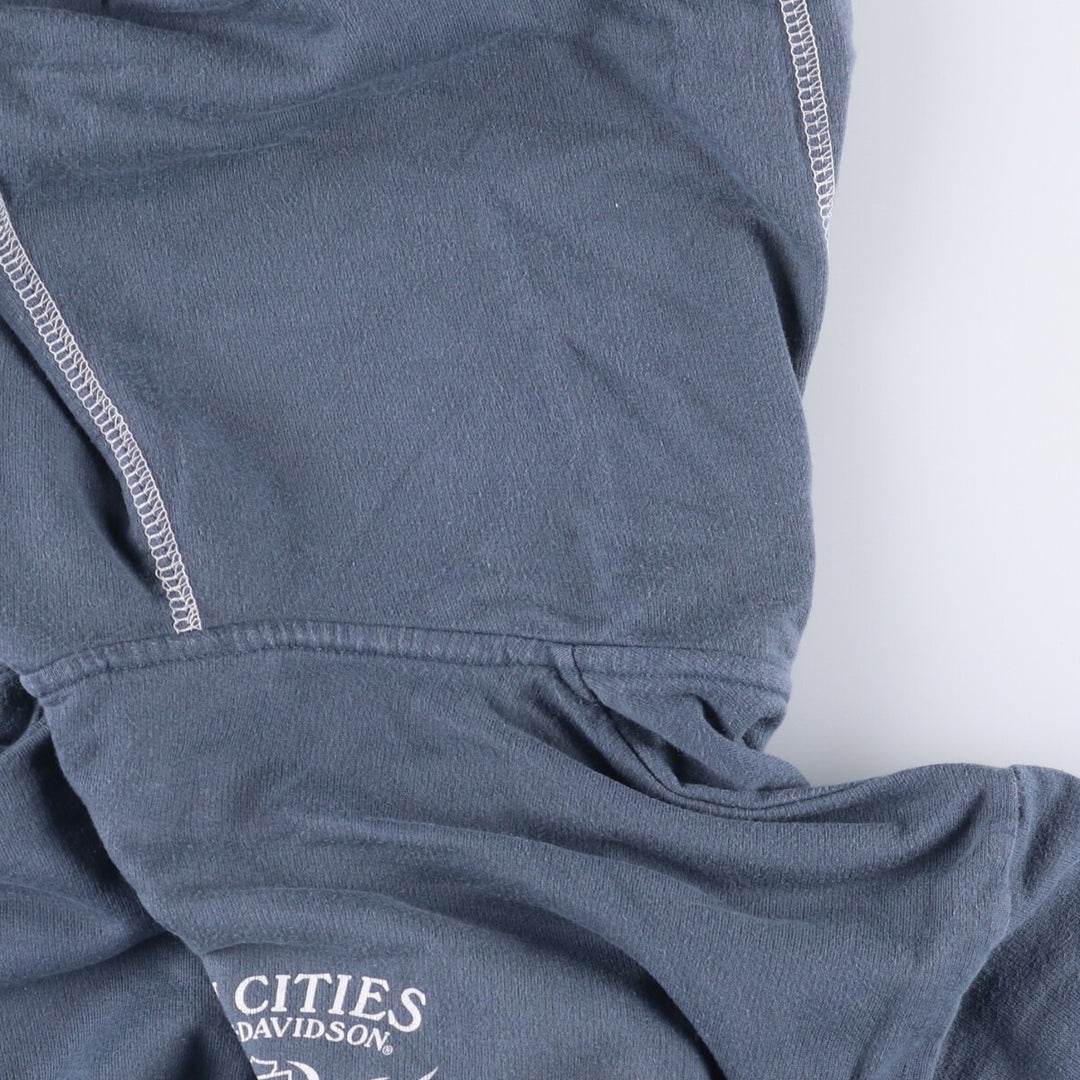 2000'S Harley-Davidson Rhinestone Full-Zip Hoodie, Women's Size Medium cotton blue type Vintage Second Hand