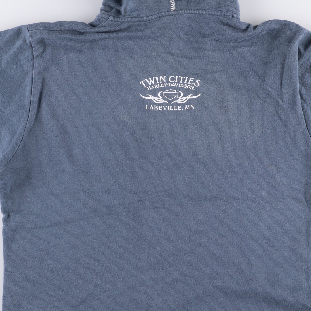 2000'S Harley-Davidson Rhinestone Full-Zip Hoodie, Women's Size Medium cotton blue type Vintage Second Hand