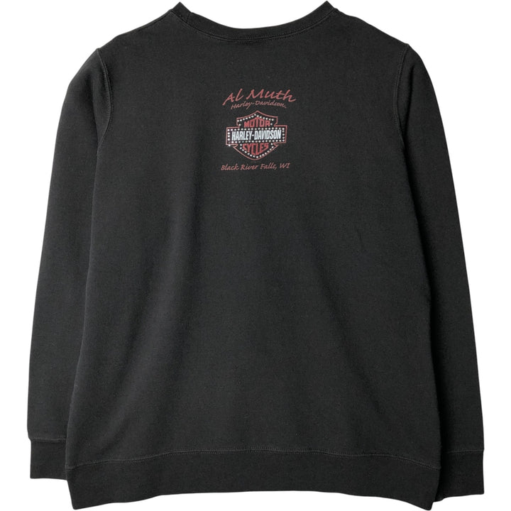 Harley-Davidson Rhinestone Logo Sweatshirt, Women's, Size XL cotton black type Vintage Second Hand