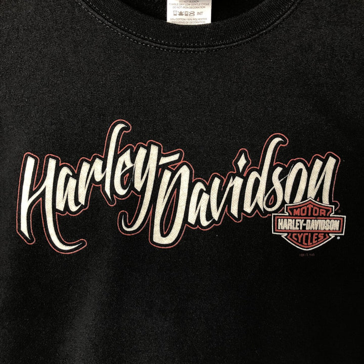 Harley-Davidson Rhinestone Logo Sweatshirt, Women's, Size XL cotton black type Vintage Second Hand