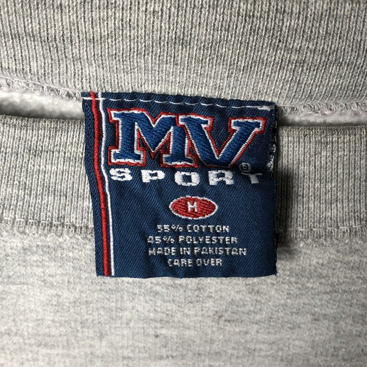 Vintage 90'S MV SPORT college sweatshirt, size M, men's cotton gray type Vintage Second Hand