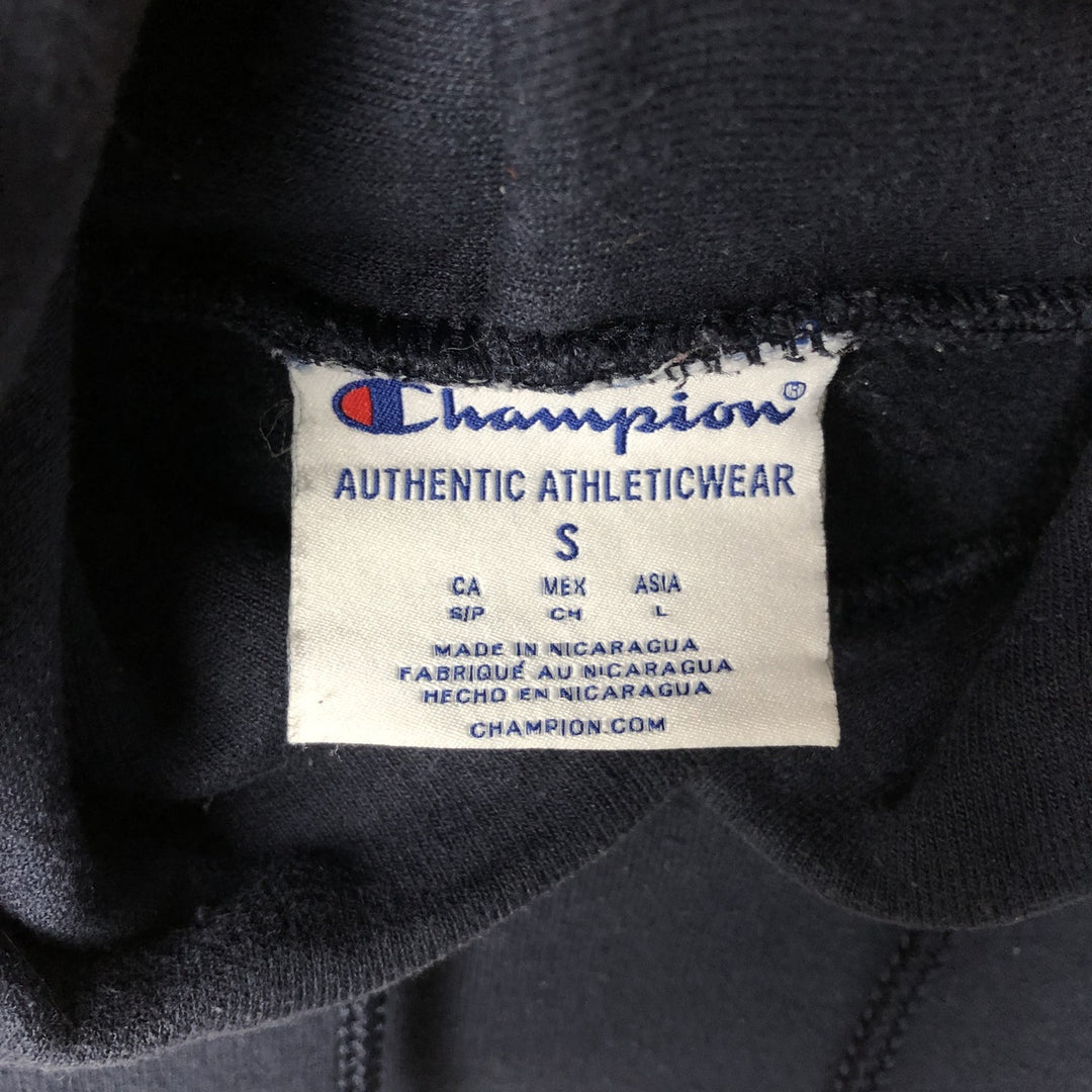 Champion Authentic Athletics Wear College Pullover Hoodie, Men's Size Small cotton navy blue type Vintage Second Hand