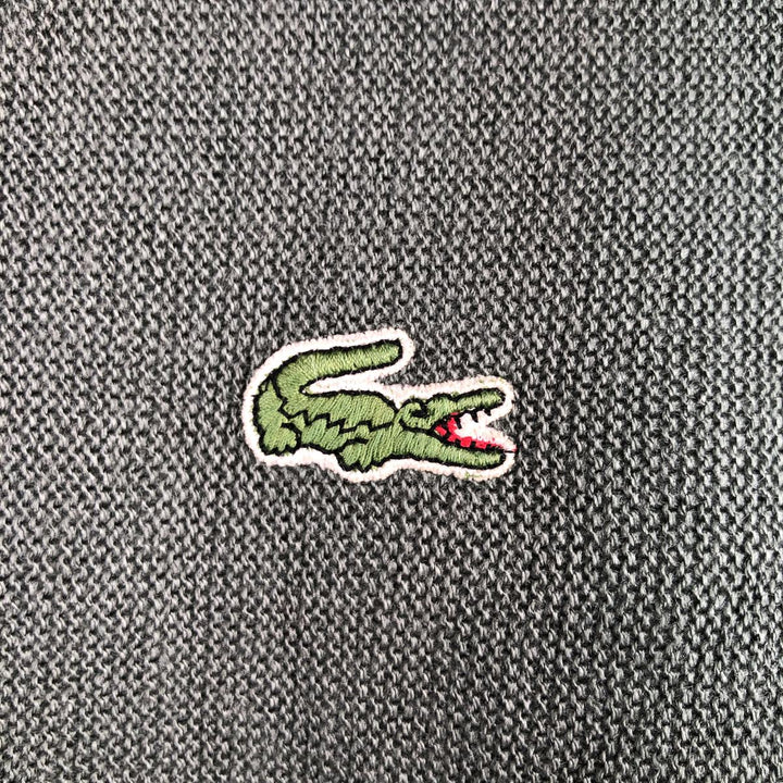 Vintage 70s-80'S Lacoste Chemise French Lacoste acrylic knit cardigan, Made in Spain, Men's Medium acrylic Khaki type sage green Vintage Second Hand