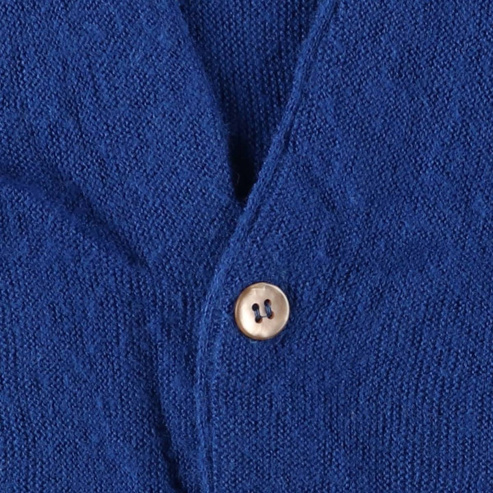 Vintage 1970'S Town Craft acrylic knit cardigan, men's size M acrylic blue type Vintage Second Hand