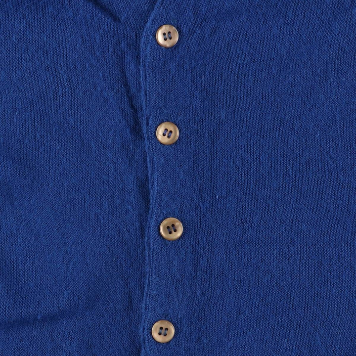 Vintage 1970'S Town Craft acrylic knit cardigan, men's size M acrylic blue type Vintage Second Hand