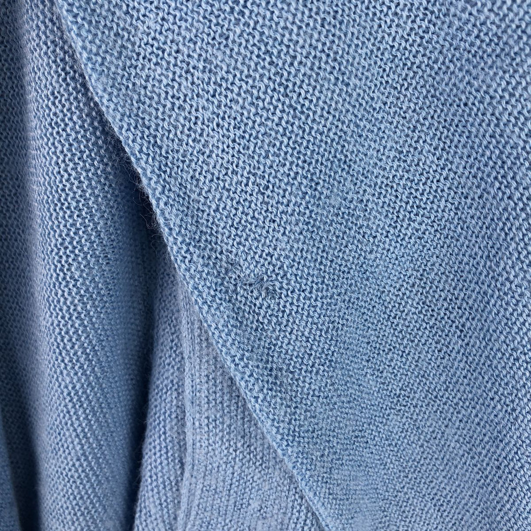 70'S Lacoste IZOD acrylic knit cardigan, men's size L, vintage unclear Blue type light blue Vintage Second Hand