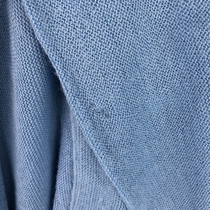 70'S Lacoste IZOD acrylic knit cardigan, men's size L, vintage unclear Blue type light blue Vintage Second Hand