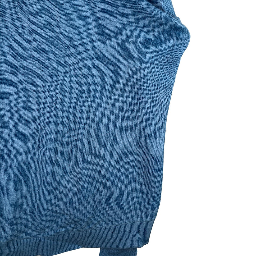 70'S Lacoste IZOD acrylic knit cardigan, men's size L, vintage unclear Blue type light blue Vintage Second Hand