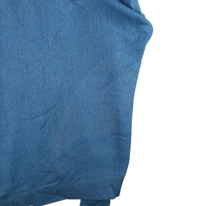 70'S Lacoste IZOD acrylic knit cardigan, men's size L, vintage unclear Blue type light blue Vintage Second Hand