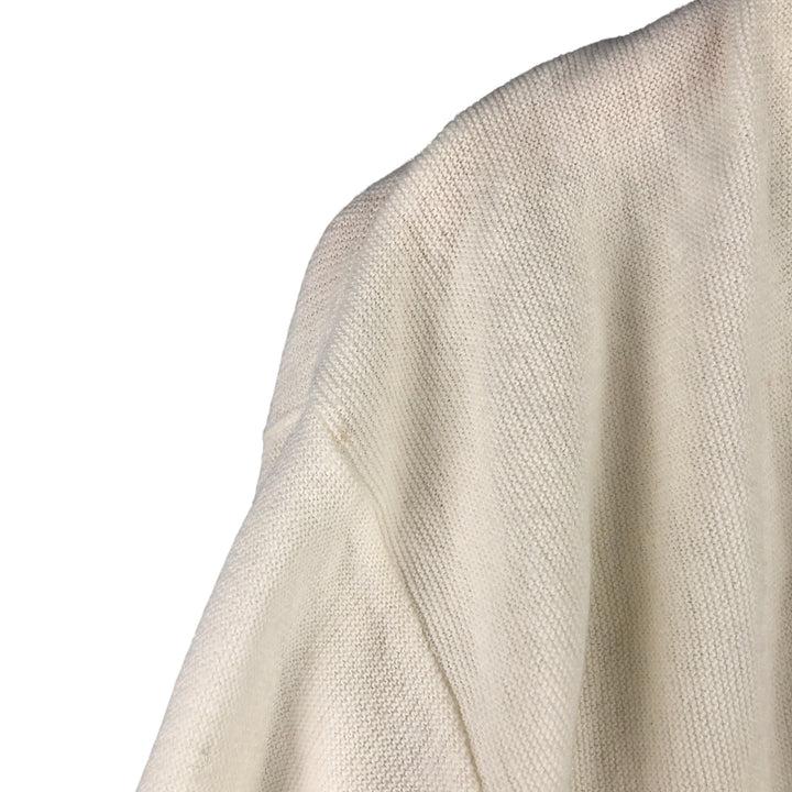 Vintage 70s-80'S Lacoste IZOD acrylic knit cardigan, men's size XL Oron Acrylic ivory Vintage Second Hand