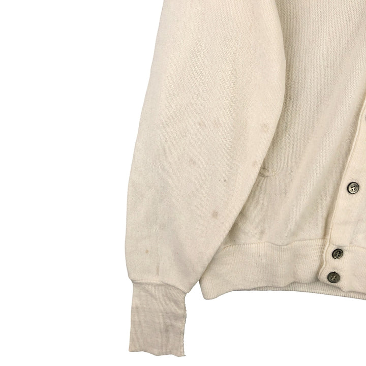 Vintage 70s-80'S Lacoste IZOD acrylic knit cardigan, men's size XL Oron Acrylic ivory Vintage Second Hand