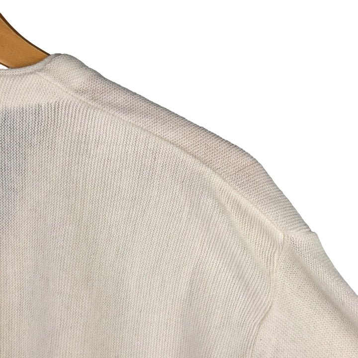 Vintage 70s-80'S Lacoste IZOD acrylic knit cardigan, men's size XL Oron Acrylic ivory Vintage Second Hand