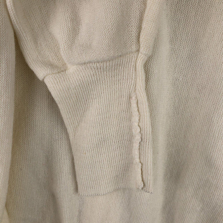 Vintage 70s-80'S Lacoste IZOD acrylic knit cardigan, men's size XL Oron Acrylic ivory Vintage Second Hand