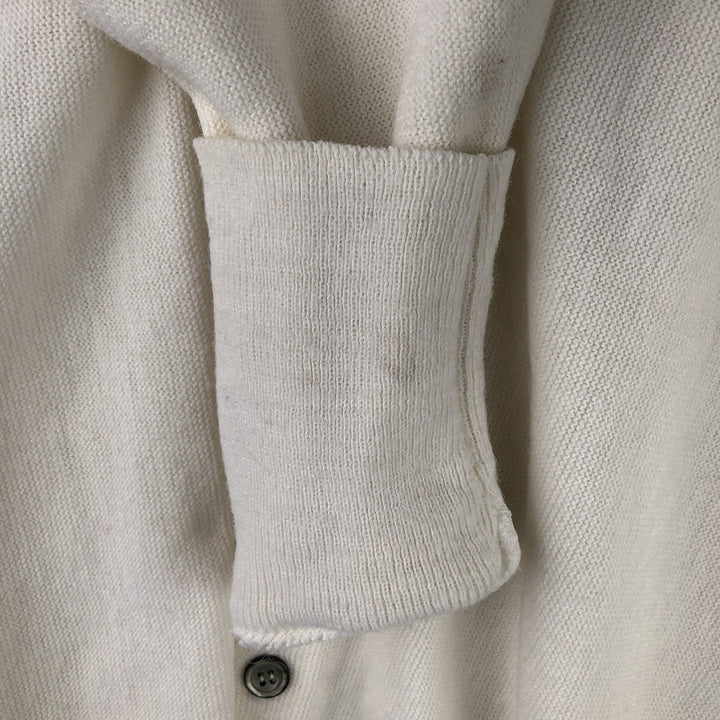 Vintage 70s-80'S Lacoste IZOD acrylic knit cardigan, men's size XL Oron Acrylic ivory Vintage Second Hand