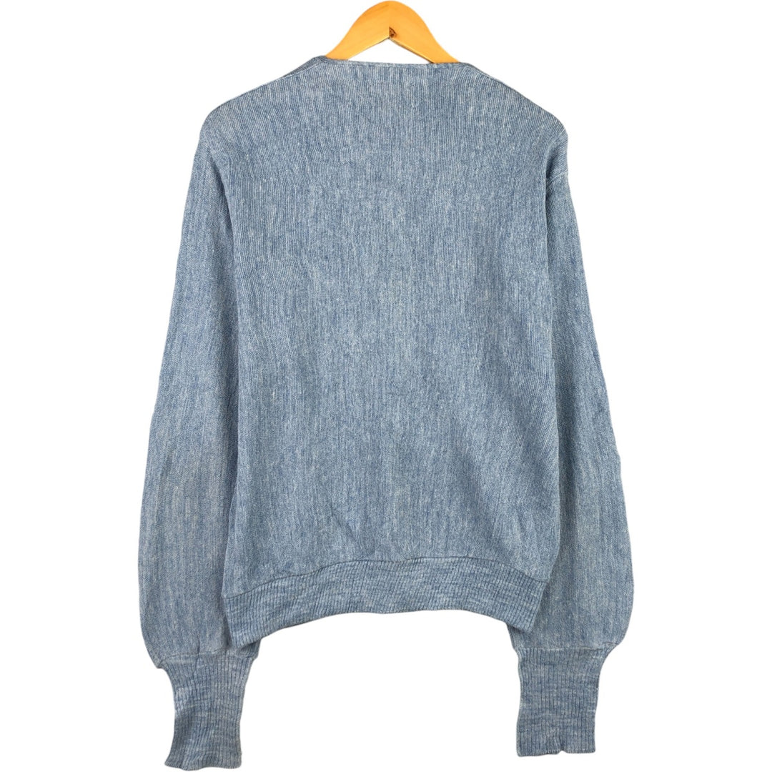 Vintage 1970'S JCPenney acrylic knit cardigan, size M, men's acrylic Blue type light blue Vintage Second Hand