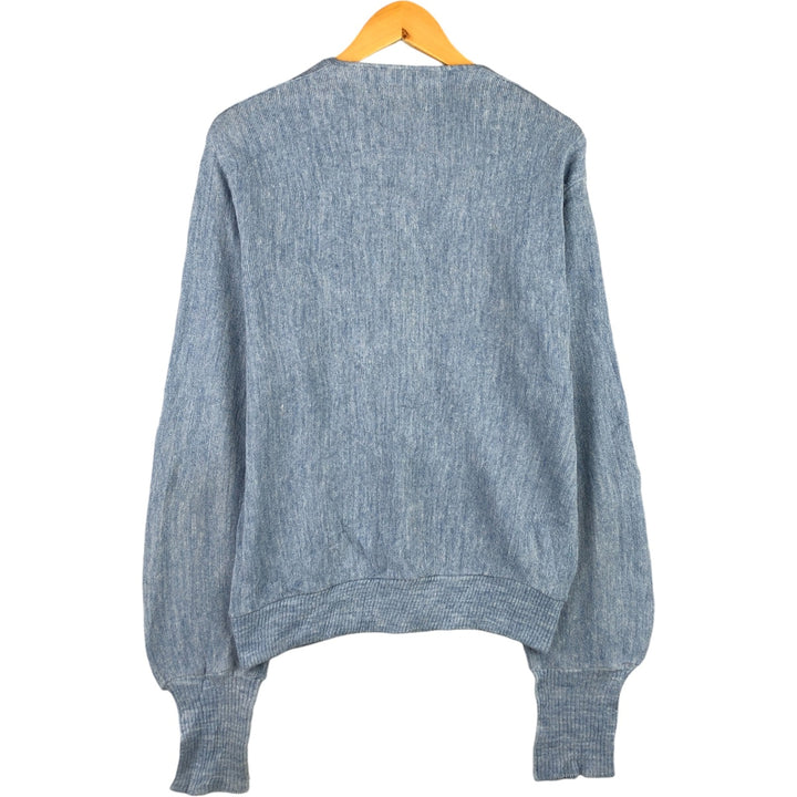 Vintage 1970'S JCPenney acrylic knit cardigan, size M, men's acrylic Blue type light blue Vintage Second Hand