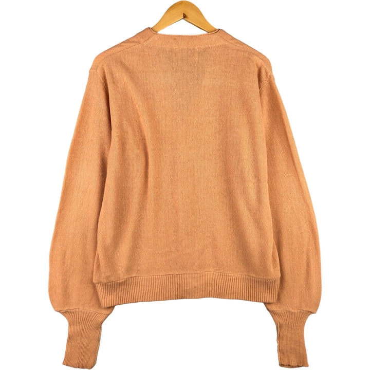 Vintage 1970'S Lord Jeff acrylic knit cardigan, made in the USA, size L, men's Oron Acrylic orange type Vintage Second Hand