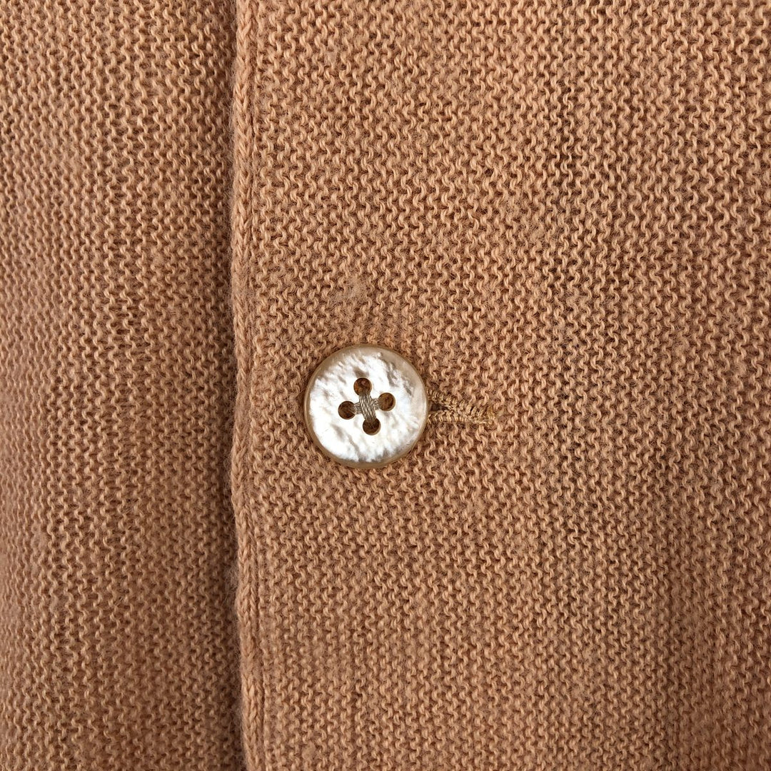 Vintage 1970'S Lord Jeff acrylic knit cardigan, made in the USA, size L, men's Oron Acrylic orange type Vintage Second Hand