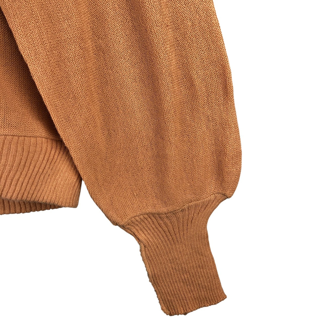 Vintage 1970'S Lord Jeff acrylic knit cardigan, made in the USA, size L, men's Oron Acrylic orange type Vintage Second Hand