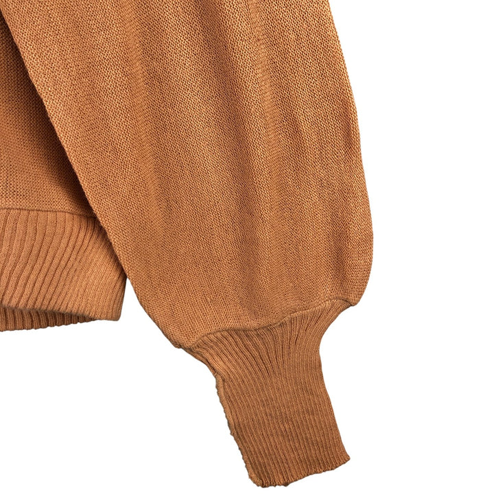 Vintage 1970'S Lord Jeff acrylic knit cardigan, made in the USA, size L, men's Oron Acrylic orange type Vintage Second Hand