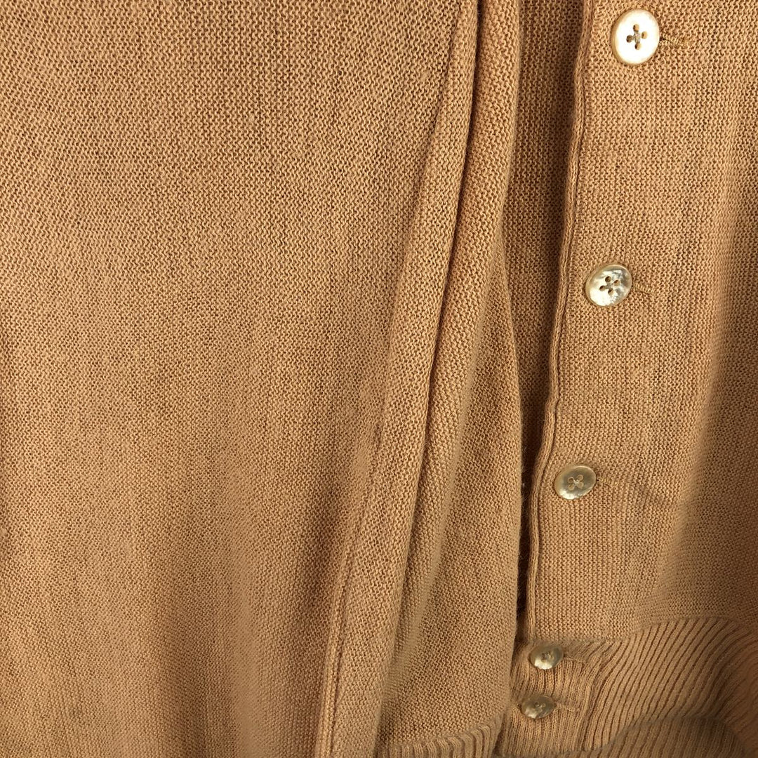 Vintage 1970'S Lord Jeff acrylic knit cardigan, made in the USA, size L, men's Oron Acrylic orange type Vintage Second Hand