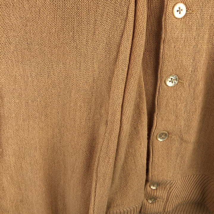 Vintage 1970'S Lord Jeff acrylic knit cardigan, made in the USA, size L, men's Oron Acrylic orange type Vintage Second Hand