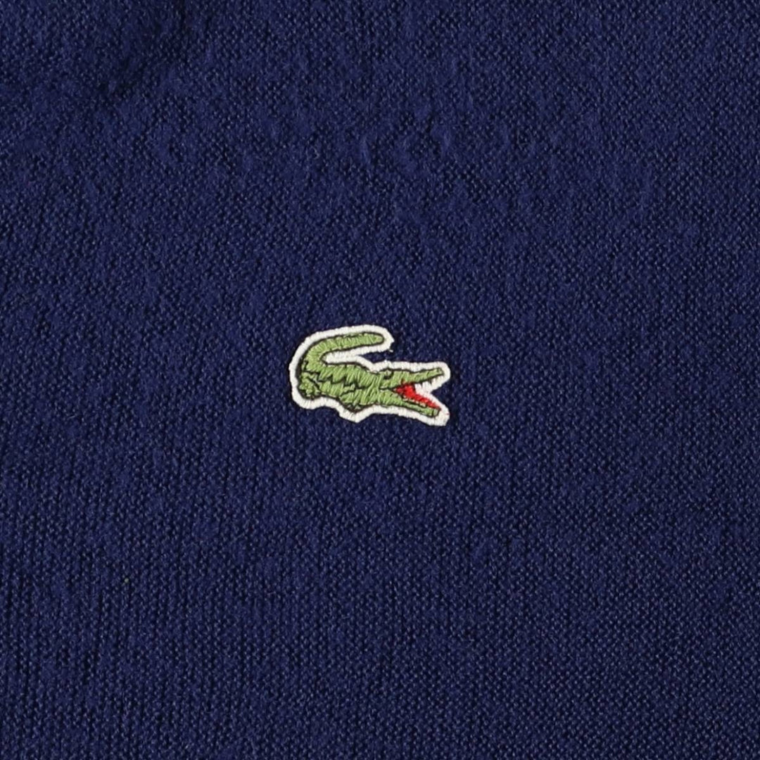 80s-90'S Lacoste IZOD Acrylic Knit Cardigan Made in USA Men's XL Vintage Oron Acrylic navy blue type Vintage Second Hand