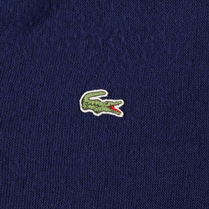 80s-90'S Lacoste IZOD Acrylic Knit Cardigan Made in USA Men's XL Vintage Oron Acrylic navy blue type Vintage Second Hand