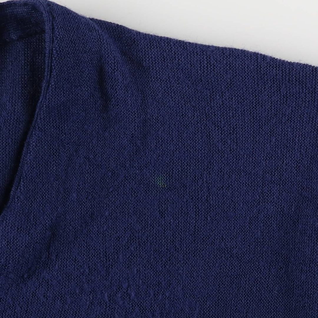80s-90'S Lacoste IZOD Acrylic Knit Cardigan Made in USA Men's XL Vintage Oron Acrylic navy blue type Vintage Second Hand