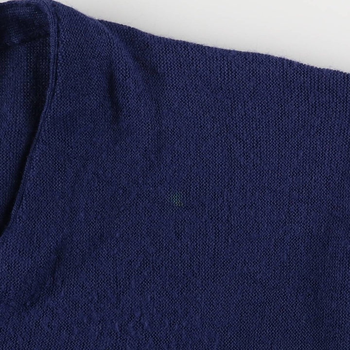 80s-90'S Lacoste IZOD Acrylic Knit Cardigan Made in USA Men's XL Vintage Oron Acrylic navy blue type Vintage Second Hand