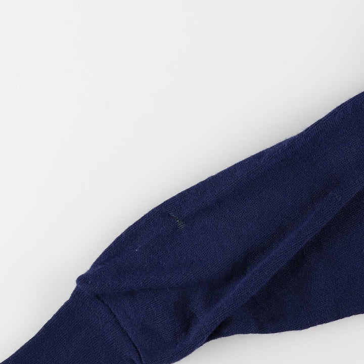 80s-90'S Lacoste IZOD Acrylic Knit Cardigan Made in USA Men's XL Vintage Oron Acrylic navy blue type Vintage Second Hand
