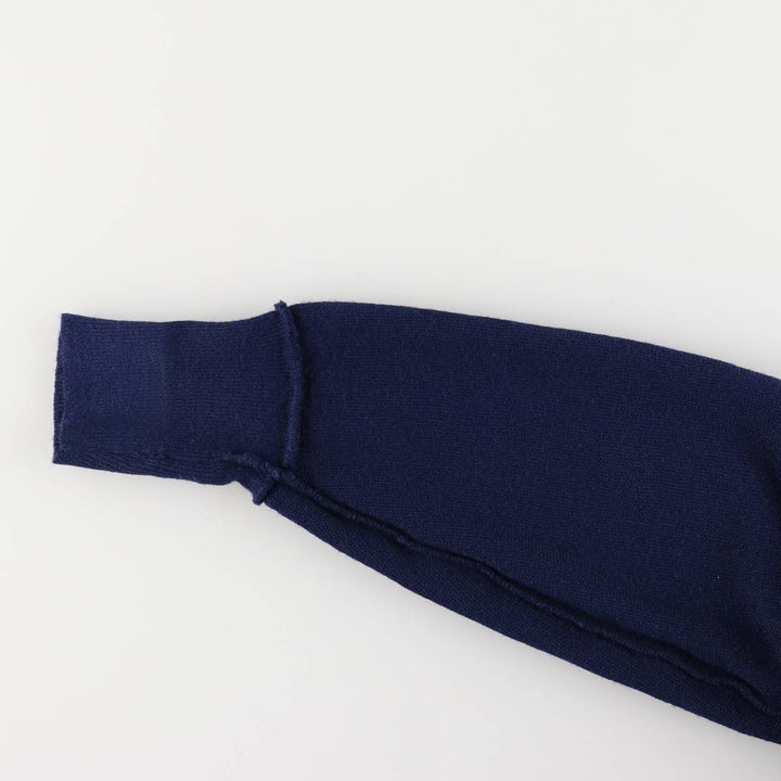 80s-90'S Lacoste IZOD Acrylic Knit Cardigan Made in USA Men's XL Vintage Oron Acrylic navy blue type Vintage Second Hand