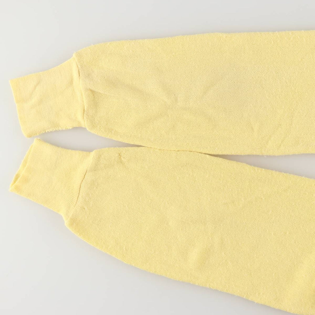 80s-90'S Lacoste IZOD Acrylic Knit Cardigan Made in USA Men's L Size Vintage acrylic lemon yellow Vintage Second Hand