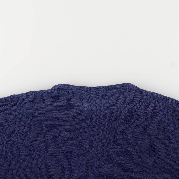 70'S Lacoste IZOD acrylic knit cardigan, men's size L, vintage unclear navy blue type Vintage Second Hand