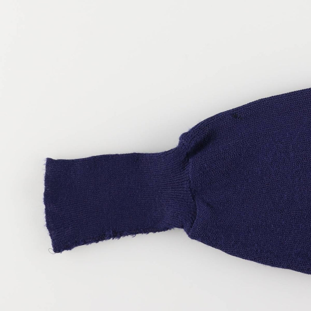 70'S Lacoste IZOD acrylic knit cardigan, men's size L, vintage unclear navy blue type Vintage Second Hand