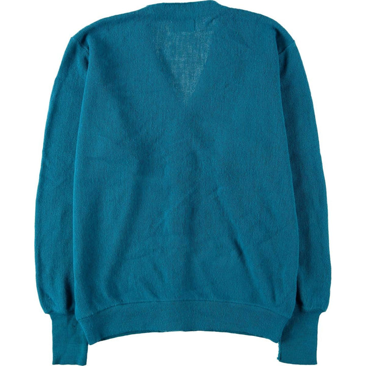 Vintage 80s-90'S Lacoste IZOD acrylic knit cardigan, men's size M Oron Acrylic turquoise blue Vintage Second Hand