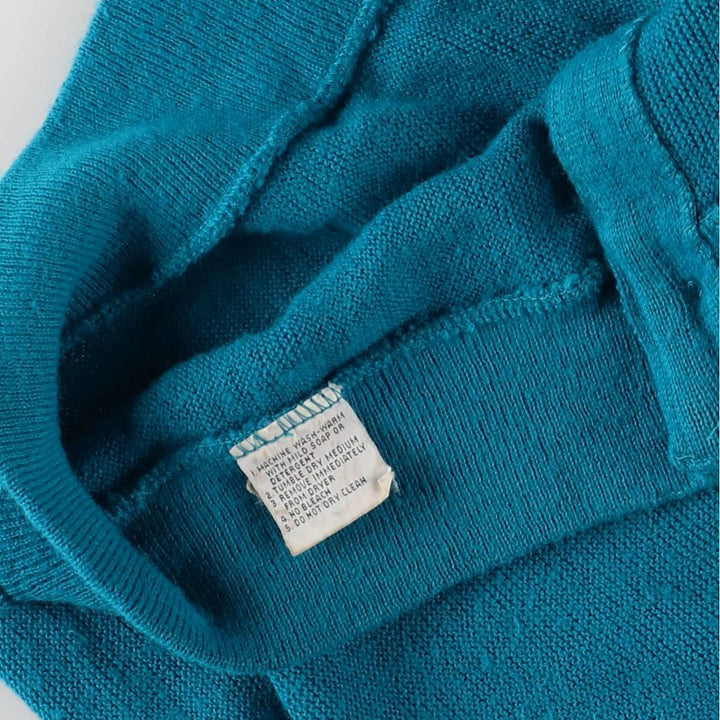 Vintage 80s-90'S Lacoste IZOD acrylic knit cardigan, men's size M Oron Acrylic turquoise blue Vintage Second Hand