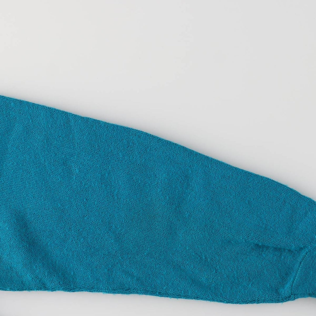 Vintage 80s-90'S Lacoste IZOD acrylic knit cardigan, men's size M Oron Acrylic turquoise blue Vintage Second Hand