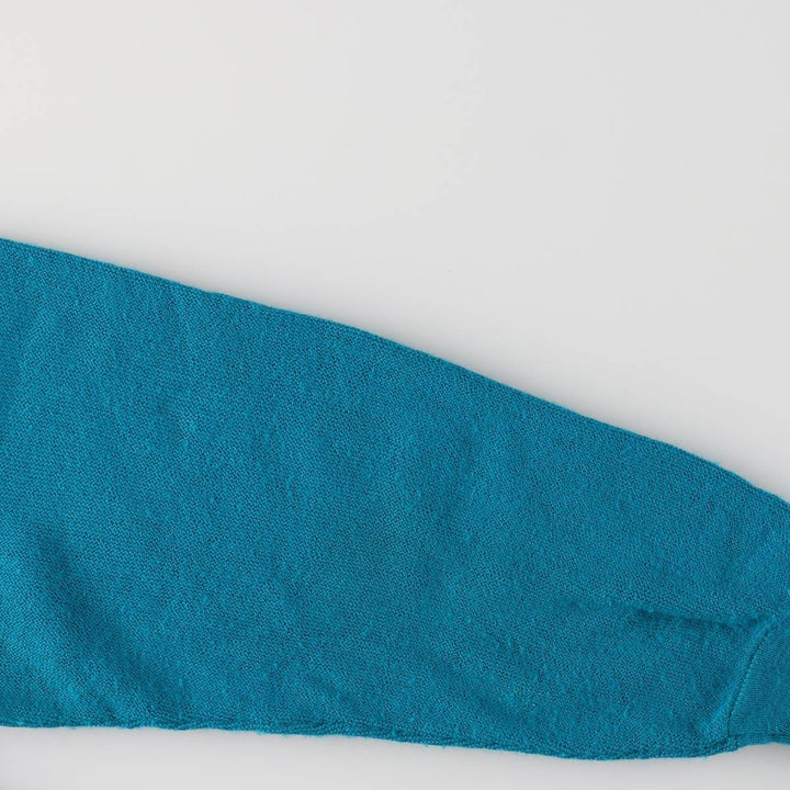 Vintage 80s-90'S Lacoste IZOD acrylic knit cardigan, men's size M Oron Acrylic turquoise blue Vintage Second Hand