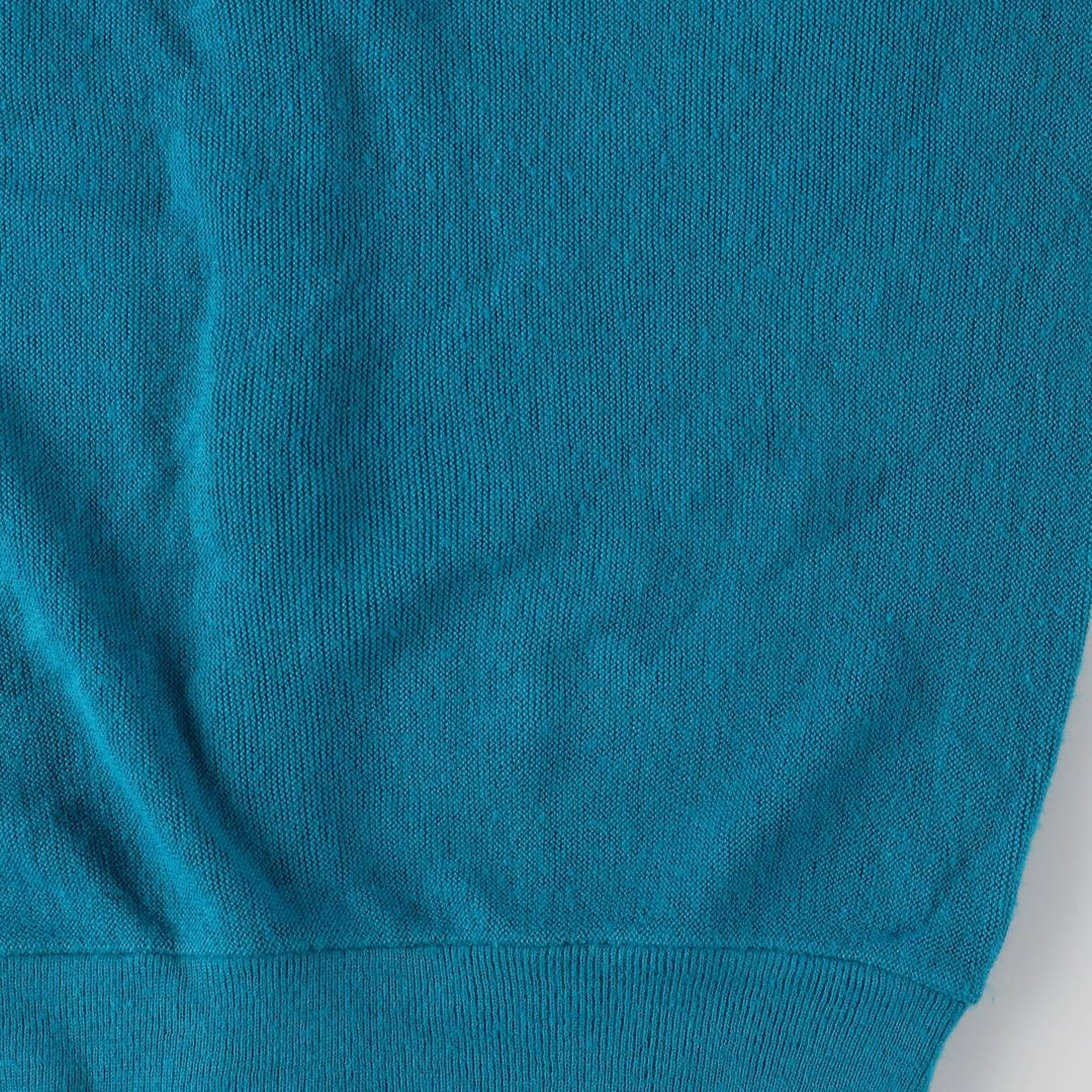 Vintage 80s-90'S Lacoste IZOD acrylic knit cardigan, men's size M Oron Acrylic turquoise blue Vintage Second Hand