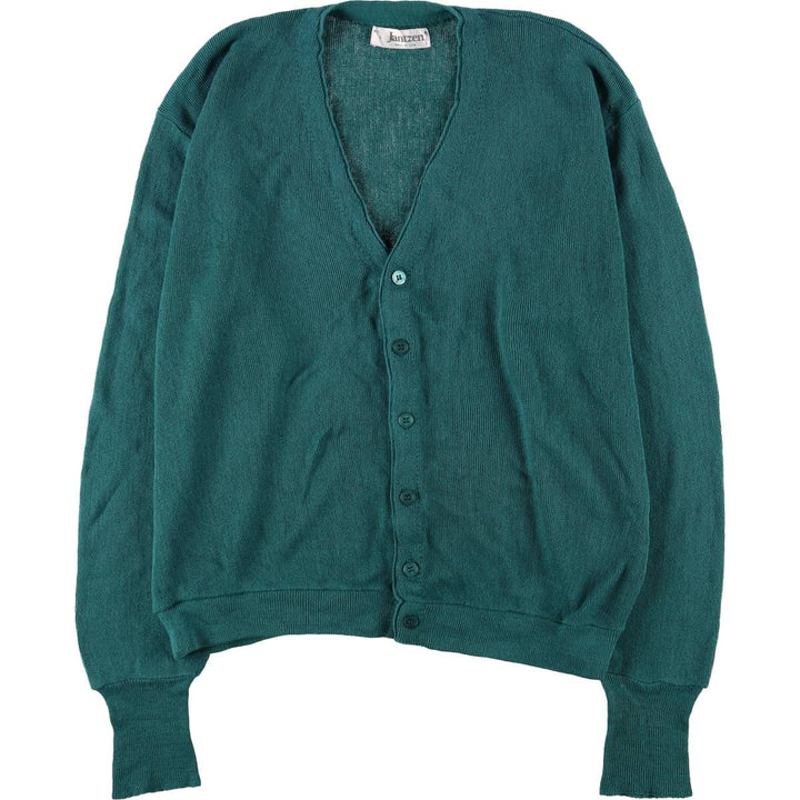 Vintage 90'S Jantzen knit cardigan, made in the USA, size L, men's unclear green type Vintage Second Hand