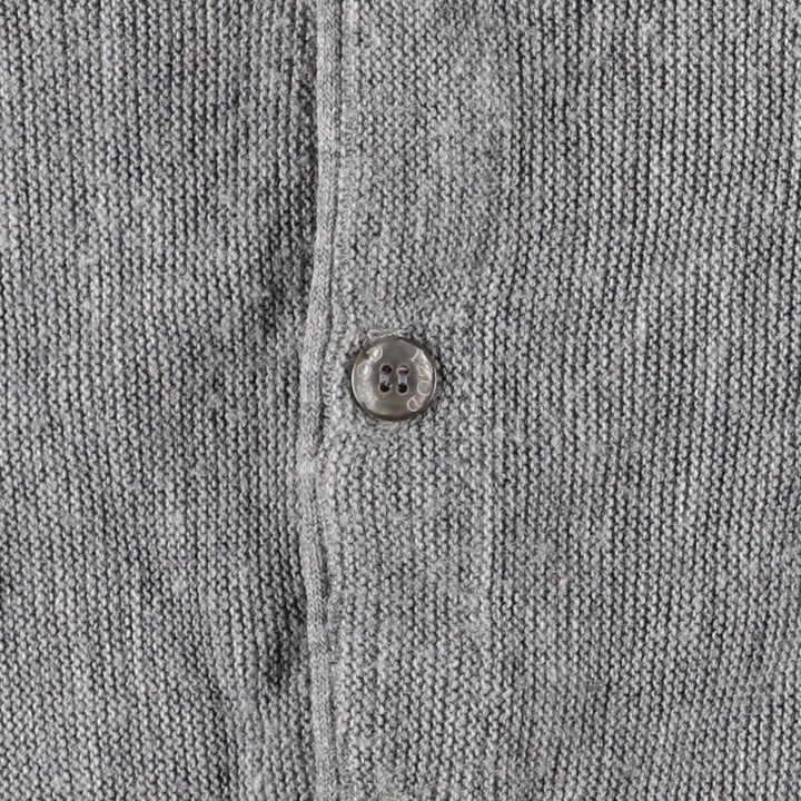 90'S IZOD acrylic knit cardigan, made in the USA, men's size L, vintage acrylic gray type Vintage Second Hand