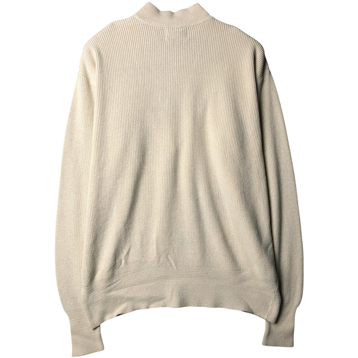 Vintage 1980'S LLBean Henley Neck Cotton Knit Sweater, Made in USA, Men's XL cotton pale white type Vintage Second Hand