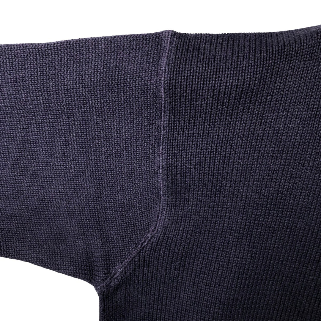 Vintage 90'S Tommy Hilfiger cotton knit sweater, size M, men's cotton navy blue type Vintage Second Hand